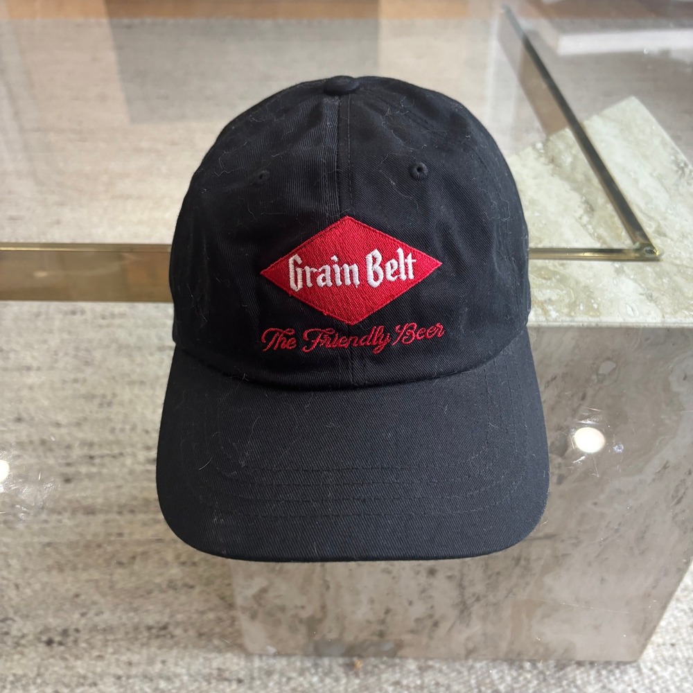 Grain Belt Beer Hat Unisex OSFA Black Good The Friendly Beer Logo Cap